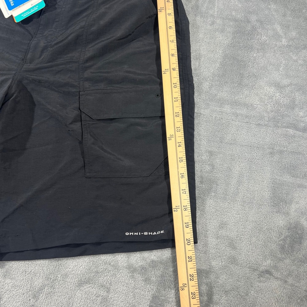 Columbia Mens Silver Ridge Cargo Shorts Black Omni-Shade Sun Protection 38x10 - Picture 2 of 9